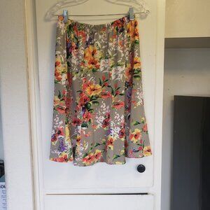 NY Collection Flowered Skirt Size PM